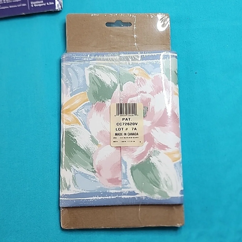 NWT Vintage Norwall Prepasted Washable Wall Boarder (8) Rolls